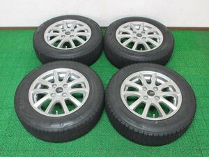 ZD862【送料無料】175/65R14 超溝高 8.5~9分山 ブリヂストン スタッドレス VRX2 ♪ 21年製 ホイールセット 4本 激安 フィット ヴィッツ 等