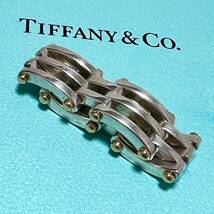 ティファニー Tiffany 良品 美品 ゲート リンク リング GATE LINK 指輪 シルバー ゴールド コンビ ヴィンテージ 750 K18 925 14.5-15号_画像5