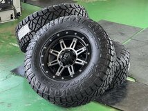 車検対応 新品 17インチ タイヤホイールセット pcd139.7 6穴 NITTO 265/65R17 GUN125 ハイラックス サーフ プラド 純正車高装着可 ニットー_画像3