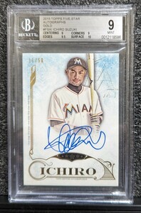 ①2015 TOPPS FIVE STAR□イチロー 直筆サインカード 金版 FIVE STAR AUTOGRAPHS GOLD（/50）【BGS9 MINT AUTO10】鈴木一朗 ICHIRO SUZUKI