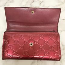 ○GUCCI グッチ 財布 ラブリーハート GG 長財布　エナメル　_画像3