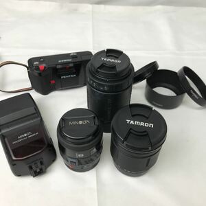 ★ 【まとめ売り】TAMRON MINOLTA カメラレンズ ・フィルムカメラPC35AF-M・フラッシュ3500xi