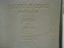 BOUTIQUE OSAKI ブティックオーサキ 本革 セミスクエアトゥ エナメルパンプス サイズ23.5cm 日本製_画像8