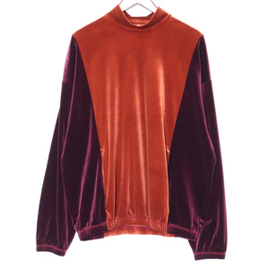 未使用 SASQUATCHFABRIX. 22AW VELOUR MOCKNECK Mサイズ ORANGE PURPLE 22AW-CSL-005 サスクワッチファブリックス モックネック ベロア