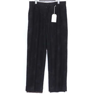 未使用 SASQUATCHFABRIX. VELVET LACE SLACKS M ブラック 23AW-PA9-002 サスクワッチファブリックス ベルベットレーススラックスパンツ