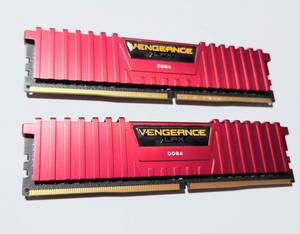 CORSAIR｜コルセア 増設メモリ　Vengeance LPXシリーズ レッド 16GB 8GB×2枚組 CMK16GX4M2A2666C16R [DIMM DDR4 /8GB /2枚]