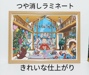 Art hand Auction Cadeau saisonnier Seizo Watase : Nouveau cadeau d'hiver plastifié mat encadré A3 inclus, Ouvrages d'art, Peinture, autres