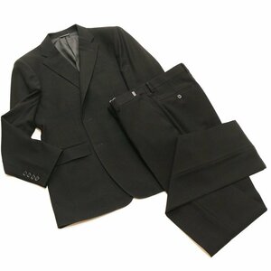 訳アリ品 サンプル見本 フォーマル 礼服 メンズ 新品 通年 黒無地 タキシードクロス 2つボタン (やや細め) ±6cmウエスト調整可 Y6