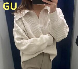 ★期間限定SALE★大人気 GU スキッパーカラーセーター Mサイズ ニット