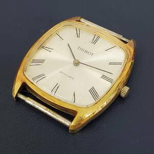 0129-213□稼働品 TISSOT STYLIST スクエア 文字盤 メンズ 自動巻き オートマ ニ針 腕時計 時計 レトロ アンティーク 動作未確認 ジャンク