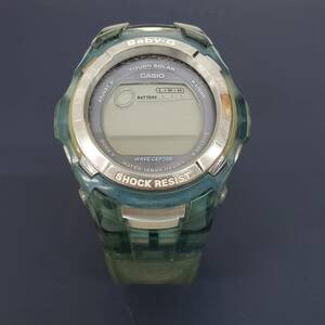 0129-210□不動品 CASIO カシオ BABY-G BGT-2502 グリーン スケルトン ソーラー ベビージー 腕時計 レディース 動作未確認 ジャンク