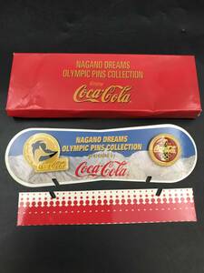 SE0112-29◆Coca Cola 長野オリンピック ピンズ NAGANO DREAMS OLYMPIC PINS COLLECTION 箱潰れ