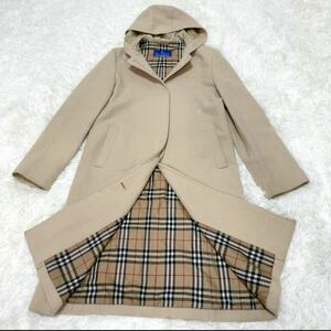 BURBERRY Burberry blue label ロングコート ノバチェック 38 M ステンカラーコート　Burberrys ベージュ 