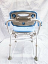 Panasonic PN-L41821 シャワーチェア ユクリア 介護椅子 パナソニック 入浴補助 お風呂椅子 折りたたみ式 ブルー 介護 チェア(012606)_画像4