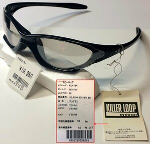 ☆在庫処分！キラーループ/KILLER LOOP サングラス KL4164(定価\19,950円) 601/8V フルリム 黒系 60□18-150 日本製/未使用□NM