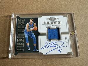 Dirk Nowitzki ノビツキー　Panini 直書き　パッチオート　auto /25 マーベリックス　Dallas Mavericks