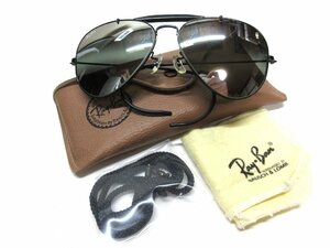 未使用に近い B&L Ray Ban BLACK OUTDOORSMAN ボシュロム レイバン ブラック アウトドアーズマン/Wミラー/USA/アメリカ/米国製