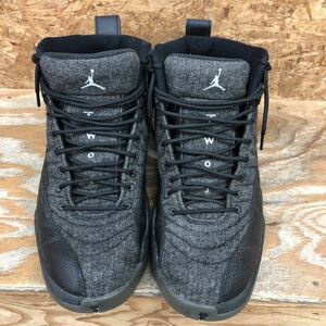 ★1円スタートNIKE ナイキ AIR JORDANエアジョーダン12 RETRO WOOL ウール 862627-003 グレー　27.5cm