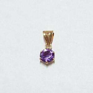  new goods *K18(18 gold ) natural stone amethyst pendant top 