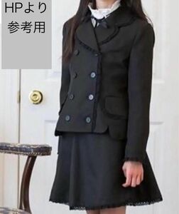 キャサリンコテージ 黒　スカートスーツ　ブラウス付き　卒服　中学受験