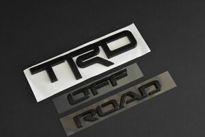 TRD OFFROAD TRDエンブレム　マットブラック 両面テープ付き トヨタ RAV4 ハイエース ハイラックス FJクルーザー ランドクルーザープラド