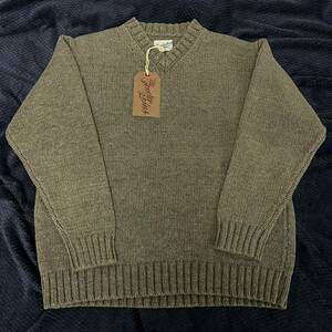 テンダーロイン Vネック コットンニット オリーブ サイズ M tenderloin V NECK COTTON KNIT OLIVE size M 19aw 新品 未使用保管品