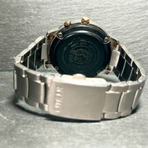 CITIZEN シチズン エコドライブ A412-T005811 腕時計 ソーラー 電波時計 アナログ カレンダー 3針 メタルバンド ブラック文字盤 動作確認済_画像6