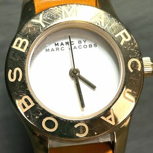 MARC BY MARC JACOBS マークバイマークジェイコブス 腕時計 クオーツ アナログ 3針 レザーベルト ホワイト 新品電池交換済み 動作確認済み