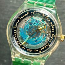 Swatch automatic スウォッチ オートマチック AG1991 腕時計 機械式 自動巻き アナログ 3針 スケルトン ラバー ラウンド 動作確認済み_画像2