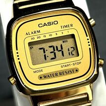 美品 CASIO カシオ スタンダード LA-670W 腕時計 クオーツ デジタル カレンダー 多機能 ステンレススチール 電池交換済み 動作確認済み_画像1