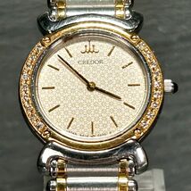 SEIKO セイコー CREDOR クレドール 5A70-0210 ダイヤベゼル 腕時計 クオーツ アナログ 2針 ステンレススチール 電池交換済み 動作確認済み_画像3