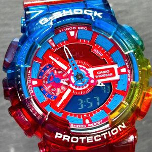 新品 CASIO カシオ G-SHOCK ジーショック GA-110AC レインボーカスタム 腕時計 クオーツ アナデジ カレンダー 多機能 ラウンド 20気圧防水