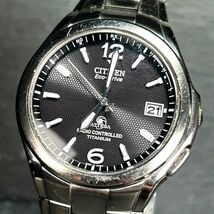 CITIZEN シチズン ATTESA アテッサ H410-T003788 腕時計 エコドライブ アナログ 3針 カレンダー チタニウム ソーラー ラウンド メンズ_画像2