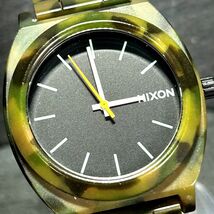 美品 NIXON ニクソン THE TIME TELLER タイムテラー A327-1428 腕時計 クオーツ アナログ 3針 マットブラック カモフラ 動作確認済み_画像1