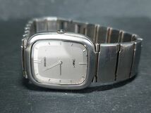 SEIKO セイコー ARC 1220-5320 アナログ 腕時計 ホワイト文字盤 スクエア型 シルバー メタルベルト ステンレススチール シンプルデザイン_画像5