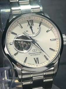 新品 ORIENTSTAR オリエントスター 機械式時計 自動巻き 手巻き 腕時計 オープンハート セミスケルトン コンテンポラリー RK-AT0004S