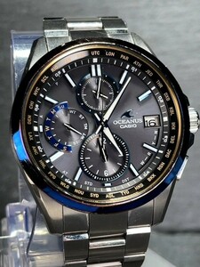 美品 限定 カシオ CASIO オシアナス OCEANUS ブラックマーブル OCW-T2600G-1AJF 腕時計 ソーラー タフソーラー 電波時計 マルチバンド6