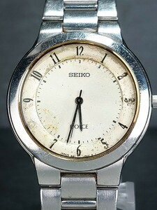 SEIKO セイコー DOLCE ドルチェ 8J41-6170 メンズ 腕時計 アナログ ホワイト文字盤 ステンレス メタルベルト 電池交換済み 動作確認済み