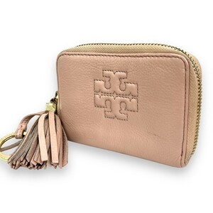 Tory Burch トリーバーチ 財布 小物 ブランド ウォレット コインケース 小銭入れ ラウンドファスナー 小物入れ HDD024 タッセル ピンク