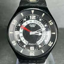 SWATCH スウォッチ スキューバ SCUBA AG2003 アナログ 腕時計 2針 200M防水 ブラック クオーツ 新品電池交換済み メンズ ダイバー_画像1