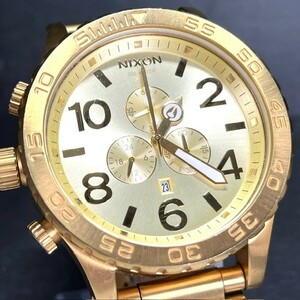 NIXON ニクソン CHRONO クロノ クオーツ 51-30 腕時計 クロノグラフ A083-502 オールゴールド 300M ALL GOLD 日本製 A083502