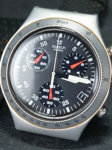 SWATCH スウォッチ IRONY アイロニー UB S スイス銀行 150年記念 アナログ 腕時計 クロノグラフ カレンダー 新品電池交換済み 動作確認済み