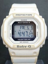 CASIO カシオ Baby-G ベビージー マルチバンド6 タフソーラー BGD-5000 メンズ 腕時計 デジタル ホワイト ラバーベルト 動作確認済み_画像1