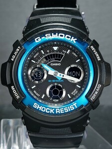 CASIO カシオ G-SHOCK ジーショック AW-591-2A デジアナ 腕時計 ブラック文字盤 ブルー ラバーベルト 新品電池交換済み 動作確認済み