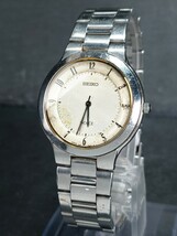 SEIKO セイコー DOLCE ドルチェ 8J41-6170 メンズ 腕時計 アナログ ホワイト文字盤 ステンレス メタルベルト 電池交換済み 動作確認済み_画像3