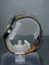 SWATCH スウォッチ AG2003 アナログ クォーツ 腕時計 ベージュ文字盤 ブラック プラスチック製 レザーベルト スケルトン スモールサイズ_画像3
