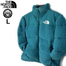 1円～!売切!【正規新品】THE NORTH FACE◆SHERPA NUPTSE JACKET ダウンジャケット ヌプシ モコモコ シェルパフリース ボア(L)青 190122-175_画像2