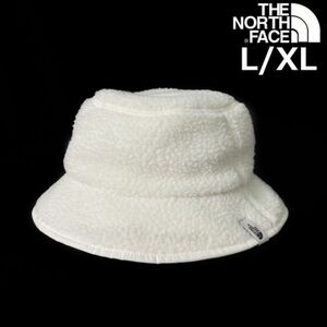 1円～!売切!【正規新品】THE NORTH FACE◆CRAGMONT BUCKET バケットハット 帽子 US限定 ボア もこもこ 茶タグ 男女兼用(L/XL)白 180623-18