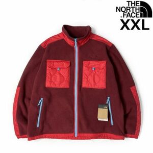 1円～!売切!【正規新品】THE NORTH FACE◆ROYAL ARCH FULL-ZIP JACKET フリース ボア キルティング US限定 肉厚 キャンプ(XXL)赤 181024-85