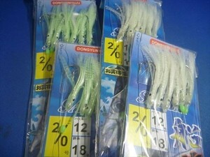 一網打尽！タチウオサビキ　6本針　4セット、タコベイト６個・サワラ・太刀魚サビキ3頻繁に棚が変わる太刀魚を効率的に攻略する